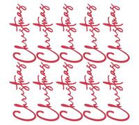 ARTIBETTER 30pcs Red Merry Christmas Cake Sign Toppers Paper Holiday Side Cake Decorations Xmas Edge Decoration Winter Word Topper for Seasonal Baking