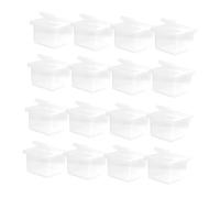 ARTIBETTER 30pcs Transparent Small Reptile Enclosure with Sunbathing Platform Spider Hatching Container and Insect Habitat Box for Turtles Geckos Lizards and Small Pets