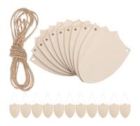 Artibetter 30pcs Wooden Shield Cutouts Unfinished Blank Wood Plaques for DIY Craft Projects for Embellishing and Staining Holiday Ornaments