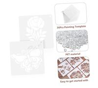 Artibetter 36 Pcs Reusable Flower Bird Plant Painting Stencils Smooth DIY Drawing Templates for Crafts Wall Wood Paper Decoration with Diverse Botanical and Animal Designs