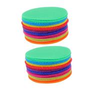 Artibetter 36pcs Colorful Carpet Floor Markers Classroom Spot Dots for Learning Rug Circles Educational Touch Fastener for Elementary Students Cognitive Skill Development