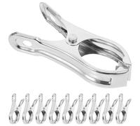 ARTIBETTER 36pcs Heavy Duty Garden Stake Clips Stainless Steel Windproof Fixing Clamps for Greenhouse Film and Tomato Vines Secure Support Clips for Outdoor Plant Protection and Shade Cloth