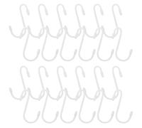 Artibetter 36pcs White Painted Stainless Steel S Hooks 2.4 Inch Heavy Duty Small S Shaped Hooks for Hanging Pants, Kitchen Utensils, Towels, Plants in Bathroom, Bedroom, Office, and Closet