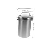 Artibetter 3l Stainless Steel Kitchen Compost Bin with Lid, Countertop Food Scrap Recycling Container, Small Metal Compost Bucket for Indoor Kitchen Waste Management