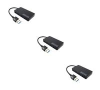 Artibetter 3pcs 4-port Usb 3.0 Hub High-speed Portable Compact for Pc Laptop Notebook Desktop Data Transfer Extension