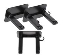 ARTIBETTER 3pcs Adhesive Blow Dryer Storage Rack Wall Mount Hair Dryer Holder Punch-free Bathroom Hair Tool Organizer Black