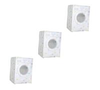 Artibetter 3pcs Automatic Washing Machine Cover Peva Protector Patterns Anti-dust Case for Standard Washers Home Decor
