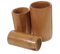 ARTIBETTER 3pcs Bamboo Cupping Tools Set for Body Massage and Home Salon Use, Carbonized Bamboo Cups in Medium, Large, Extra Large Sizes, Reusable Household Cupping Therapy Equipment
