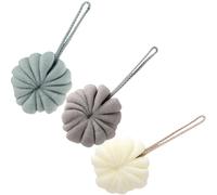Artibetter 3pcs Bath Sponge Shower Loofahs Body Puff with Strong Exfoliating Scrub Function and Skin-Friendly Pe Material, Assorted Colours for Men and Women Bathing and Showering