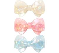 Artibetter 3pcs Bow Hair Clips for Women, Acrylic Material, Simple Structure, Comfortable Spring Barrettes, for Birthday and Dating Hair Accessories