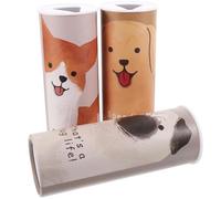 Artibetter 3pcs Car Tissues Cylinder Boxes with Cute Printed Design, 40-Sheet Portable Facial Tissue Refill for Car Cup Holder, Travel and Automotive Use, Multi-Color Options