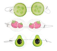 Artibetter 3pcs Cooling Gel Eye Masks for Sleep and Eye Protection Cucumber Fruit Extract for ‘s Rest and Relaxation Assorted style