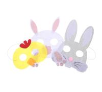 Artibetter 3pcs Easter Party Masquerade Masks Set Featuring Cute Bunny and Chicken Designs Made of Soft Felt Cloth, Comfortable to Wear with Versatile Use for Easter Parties and Cosplay