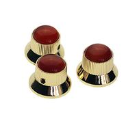 Artibetter 3pcs Electric Guitar Knobs Buttons Metal Guitar Knobs for Fender Strat Stratocaster Electric Guitar Parts Replacement