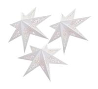 ARTIBETTER 3pcs Foldable Paper Star Lanterns Nordic Style Christmas Lampshades for Wedding Birthday Home Decor with Easy Setup and Origami Design