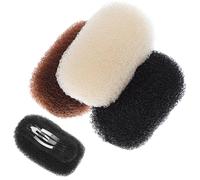 Artibetter 3pcs Hair Bump Clips Volume Boosting Hair Pad Accessories Breathable Small Increasing Tools for Women DIY Black Brown Ivory
