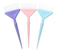 ARTIBETTER 3pcs Hair Dye Brush Set with Soft Bristles Salon Hair Highlighting Combs in Pink Blue Purple for Professional Hairdresser Use