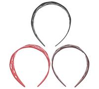 Artibetter 3pcs Heart Shaped Hair Headbands for Ladies Lightweight Plastic Material with Anti-slip Teeth, Versatile Colour Choices, for Valentine’s Day Party or Indoor Office Meetings
