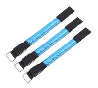 Artibetter 3pcs LED Armband Glowing Bracelet, Blue Nylon Led, Button Battery, Lightweight High Visibility for Arm or Ankle, Mountaineering and Outdoor Activities