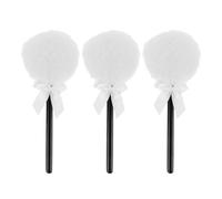 ARTIBETTER 3pcs Lollipop Makeup Powder Puff Set with Handle, Soft Plush Material, Bowknot Design for Even Powder Distribution, Skin Friendly, for Everyday Facial Makeup and Body Application