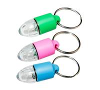 Artibetter 3pcs Luminous Pet Pendants LED Safety Light for Dogs Abs Acrylic Dog Collar Accessories with Reinforced Ring Night Outdoor Warning Lights in Blue Green Pink