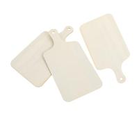 Artibetter 3pcs Mini Cutting Boards Synthetic Material Convenient Chopping Boards with Smooth Edges Ready to Be Painted Khaki Color for DIY Projects and Kitchen Use