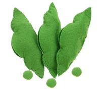 ARTIBETTER 3pcs Montessori Felt Pea Soft Pretend Play Food for Educational Sensory with Peelable Design Enhancing Fine Motor Skills and Creativity