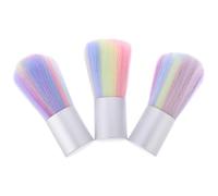 Artibetter 3pcs Nail Powder Duster Brush Set for Fingernail and Pet's Paw Cleaning, Artificial Fiber Wool with Aluminium Alloy Handle, Supple but Firm Fibres for Salon and Trip Use