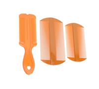 Artibetter 3pcs Plastic Hair Combs Orange Set with Fine Teeth for Scalp Protection and Headache Relief, Practical Portable Styling Tools for Daily Hair Care