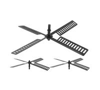 Artibetter 3pcs Plastic Windmill Leaves with Dynamic Rotation and Waterproof Feature for Garden Windmill Replacement Blades, Suitable for Courtyard and Terrace Outdoor Decor