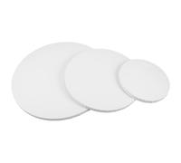 ARTIBETTER 3pcs Round Stretched Cotton Canvas Boards for Painting Fine Texture Surface with Enhanced Adhesion Quick Replacement Circular Frames for Professional Artists