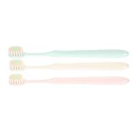 ARTIBETTER 3pcs Soft Bristle Manual Toothbrushes for Adults with Wide Thin Brush Head, Gentle Gum Care, Portable Travel Toothbrush Set