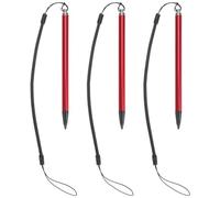 ARTIBETTER 3pcs Touch Pen with Spring Rope: Resistive Touch Screen Painting Pen - High Precision Fine Tip Stylus - Anti-lost for Pos Pda,red