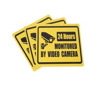 ARTIBETTER 3pcs Vintage Tin Security Signs Frameless Hour Video Property Security Warning Plaques for Outdoor Home Business Driveway Farmhouse Cafe Wall Decor