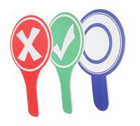 ARTIBETTER 3pcs Voting Paddles Lightweight Portable True False Sign Boards for Classroom Events Judging Competitions Handy Teacher Supplies