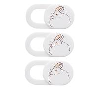 Artibetter 3pcs Webcam Privacy Cover Slider Cartoon Sleepy Bunny Design Easy to Apply Self-adhesive Webcam for Laptop Tablet and Privacy Accessory