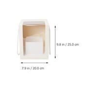 Artibetter 3pcs White Paper Flower Packing Boxes with Window Design, Square Shape, Easy to Carry, for Home and Flower Shop Storage and Packaging