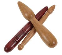 ARTIBETTER 3pcs Wooden Foot Massage Sticks Set, Manual Acupuncture Point Massager Rods for Sole Pressure Therapy, Handcrafted Red Wood Full-Body Meridian Relaxation Tool for Home Use