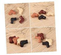 Artibetter 4 Pcs Mixed Color Tube Beads Pendant Charms DIY Jewelry Making Hand Carved Auspicious for Necklace Bracelet Craft Accessories