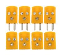 Artibetter 4 Sets Mini K Type Thermocouple Connector Male Plug Adapter in Yellow Abs Material for Stable Signal Transmission Compatible with Multiple Devices for Thermocouple Sensor Probes