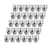 Artibetter 40pcs Punk Style Alloy Skull Spacer Beads for Jewelry Making Large Metal Beads for Bracelets Necklaces Earrings Antique Finish Halloween Skeleton Charms for DIY Craft Accessories