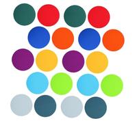ARTIBETTER 40pcs Round Carpet Mark Teacher Supplies Non-slip Floor Circle Spots Spot Markers for Circle Floor Sitting Carpet Markers Nylon