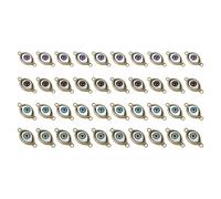 Artibetter 40Pcs Vintage Alloy Eye Shape Pendants for Jewelry Making Necklace and Bracelet Charms Skin-friendly Zircon Alloy DIY Craft Accessories for Earrings and Projects