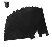 ARTIBETTER 48pcs Popcorn Treat Boxes Paper Material Sl esign Easy Assembly Large Capacity Black Popcorn Containers for Party and Movie Snacks