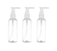 ARTIBETTER 4pcs 100ml Pump Bottles for Travel, Portable Plastic Lotion and Shampoo Dispensers with Clip Caps, Leak-resistant Liquid Bottles for Toiletries and Cosmetics Random Color