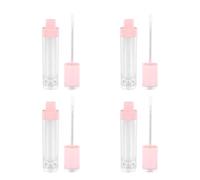 Artibetter 4Pcs 8Ml Lip Gloss Empty Bottles Set Pink Lipstick DIY Tubes Small Cosmetic Containers for Lip Gloss Organizer and Travel Makeup Holder