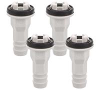 Artibetter 4pcs Air Conditioner Drain Hose Connector Straight with Leakproof Seal, Abs Plastic Drain Adapter Compatible with Ac Machines and Window Ac Systems for Outdoor Units