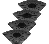 ARTIBETTER 4pcs Black Plastic Walking Stick Tips Provides Stability and Balance Lightweight Non-slip Crutch Ends Suitable for Outdoor Use