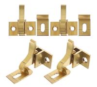 ARTIBETTER 4PCS Brass Anti-Theft Window Lock Bird-Shaped Spring Bolt Latches Silent Mechanism Cabinet and Door Catch for Home Office Bedroom Bathroom Security