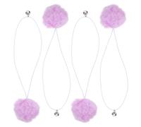 Artibetter 4pcs Cat Tree Tower Replacement Ball Cat Toy Dangling Bell Purple Interactive Scratching Post Toy